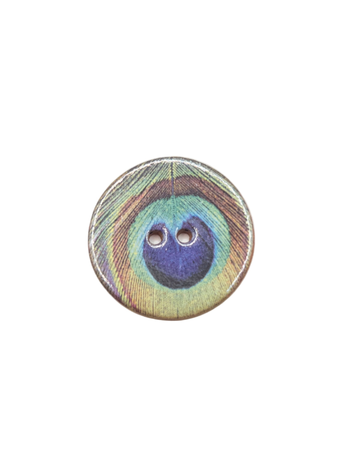 Ceramic Button - Peacock
