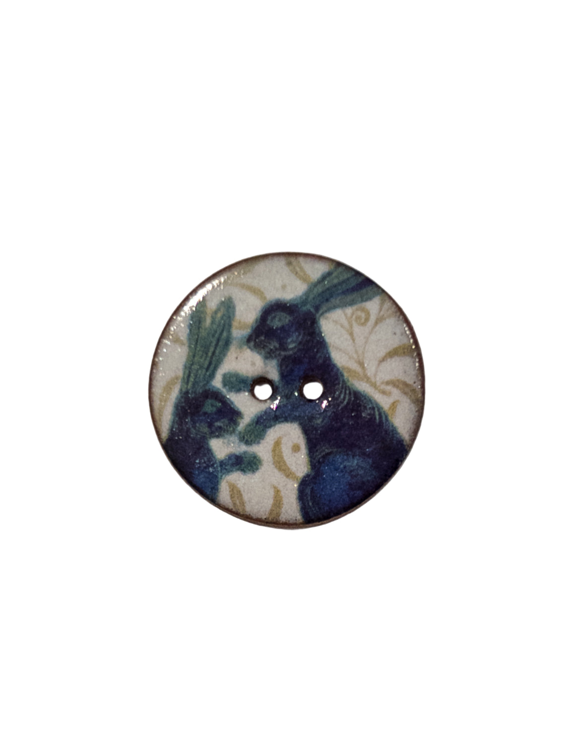 Ceramic Button - De Morgan Hares Tile