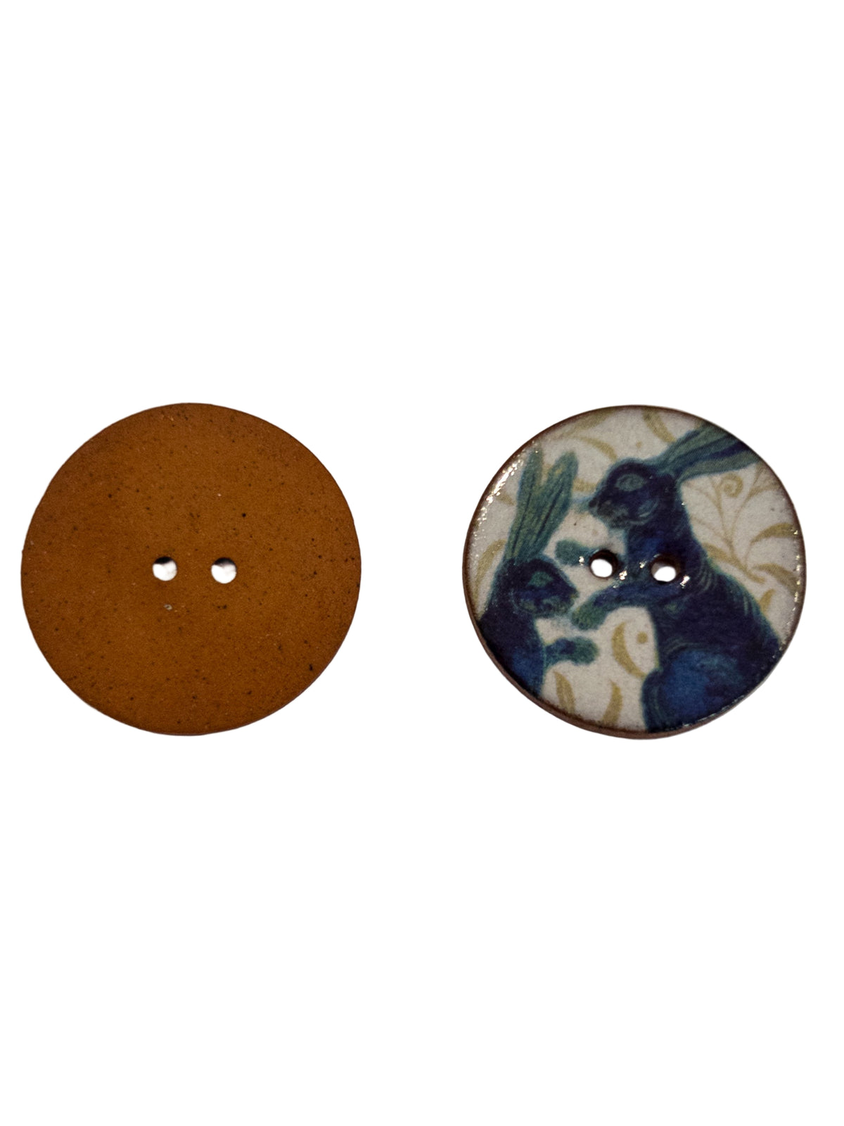 Ceramic Button - De Morgan Hares Tile