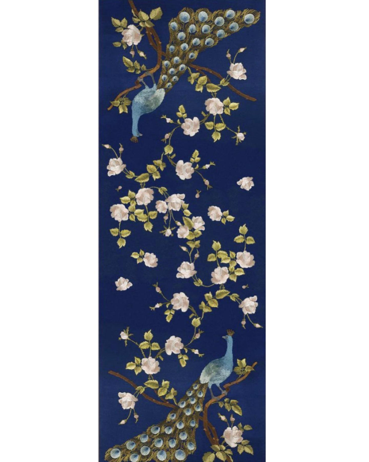 Royal School of Needlework Peacock Silk and Wool Scarf