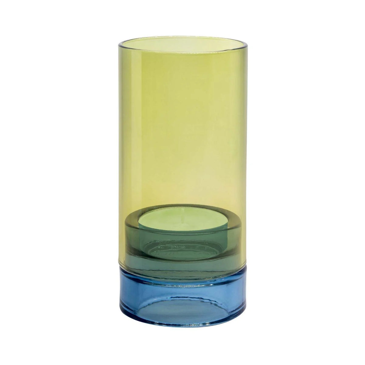 Glass Tealight Lantern - Lys Lime