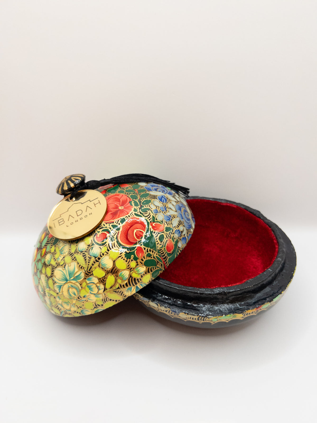 Multicoloured and Gold Kashmiri Dubis Trinket Box