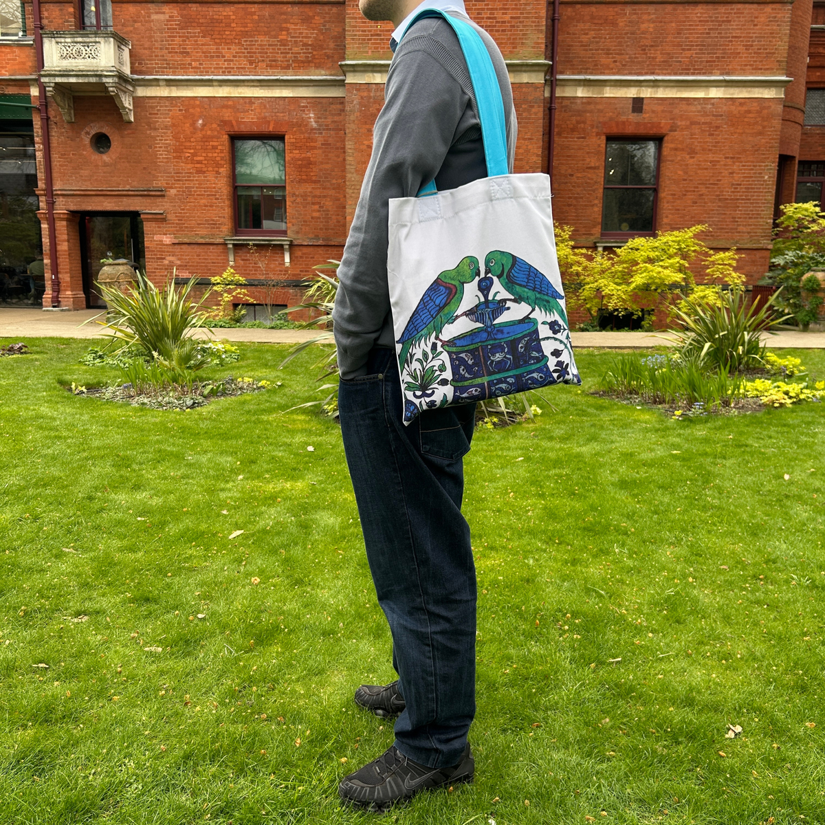 William De Morgan Parrot Tile Tote Bag