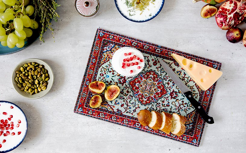 Persian Rug Glass Kitchen Board