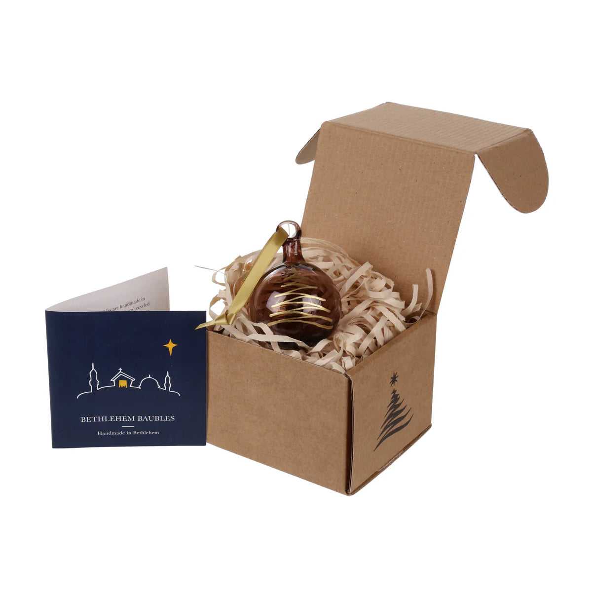 Bethlehem Baubles Plum Christmas Gold Tree Bauble