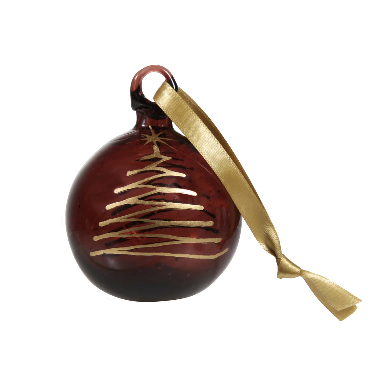 Bethlehem Baubles Plum Christmas Gold Tree Bauble