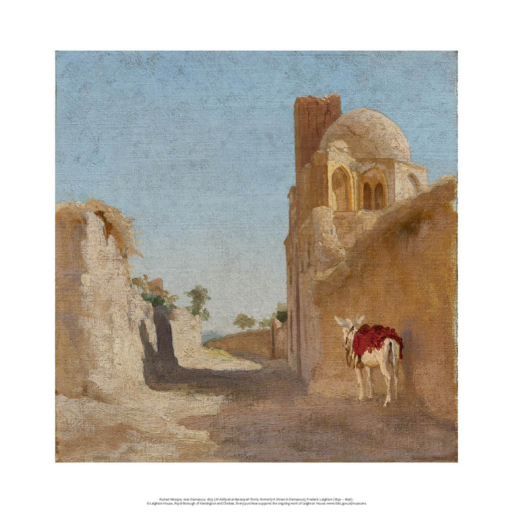 Ruined Mosque, near Damascus, Mounted Print