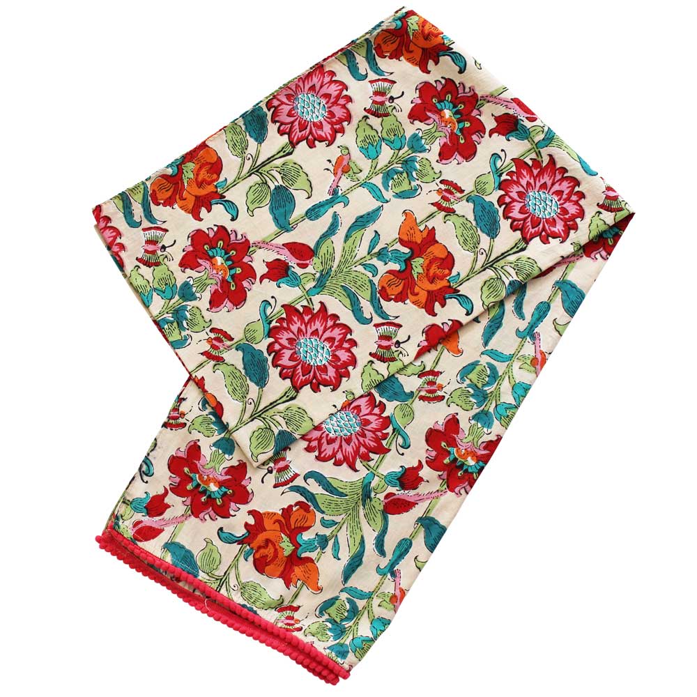 Floral Garden Cotton Scarf