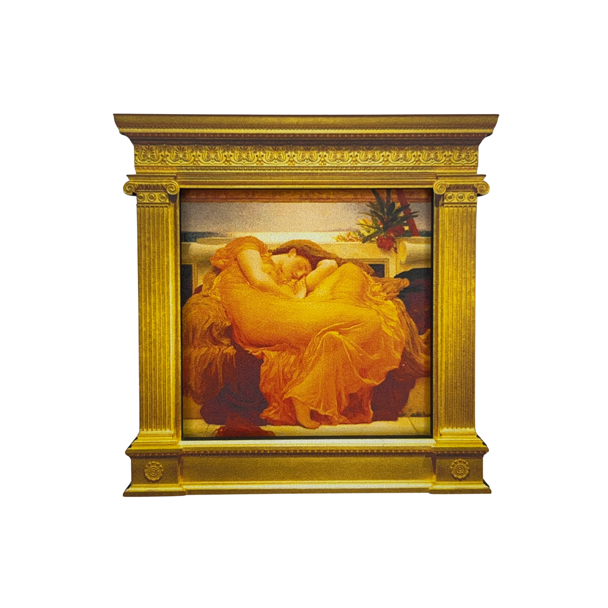 Flaming June Wooden Magnet