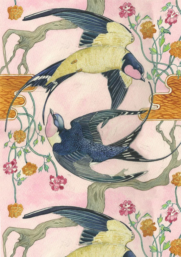 Swallows Greetings Card