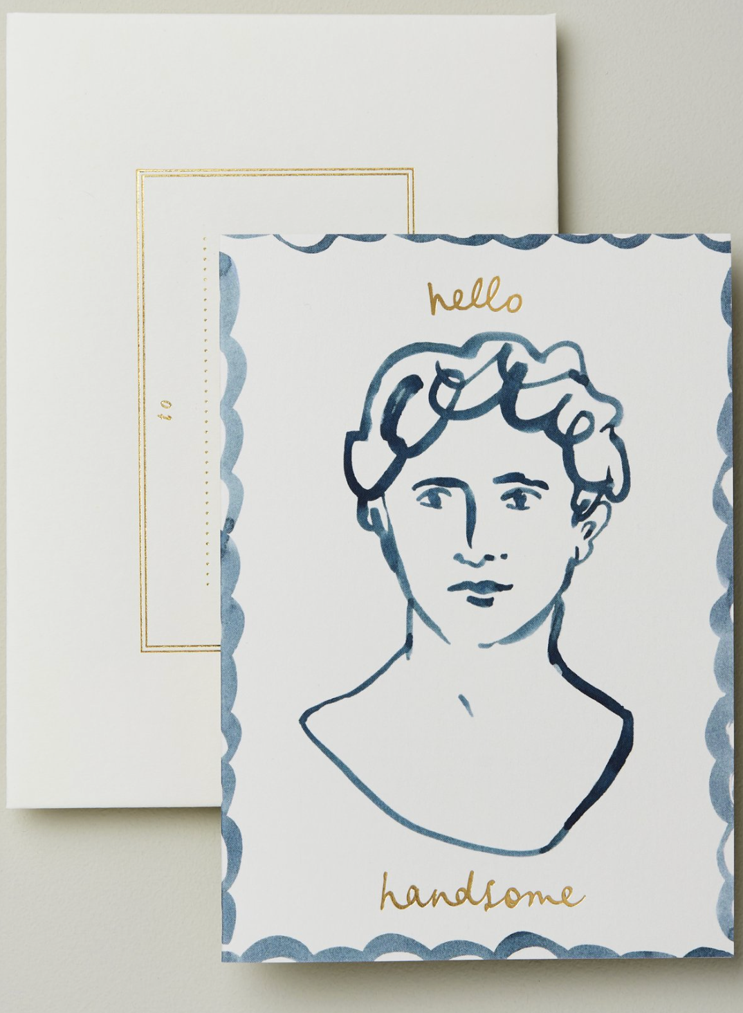 &#39;Hello Handsome&#39; Greetings Card